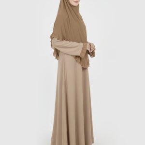 Abaya -Khimar | Beige Marron