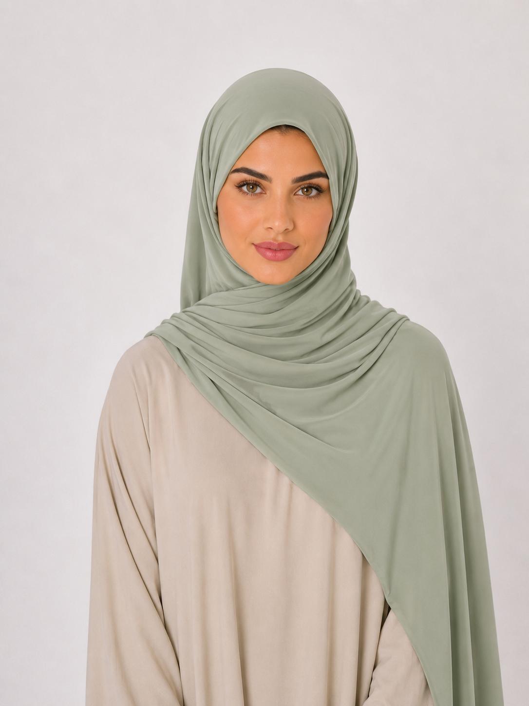 Jersey Liquide Soft - Verte Pastel