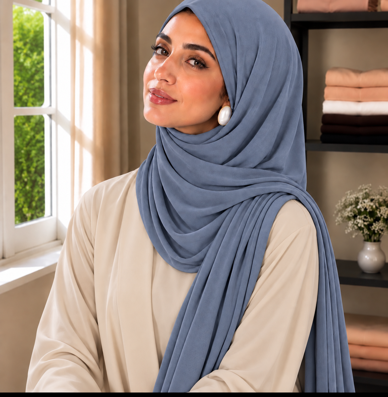 Antiglisse Modal Premium -Bleu Cloud