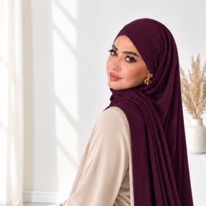 Jersey- Bambou  Burgundy