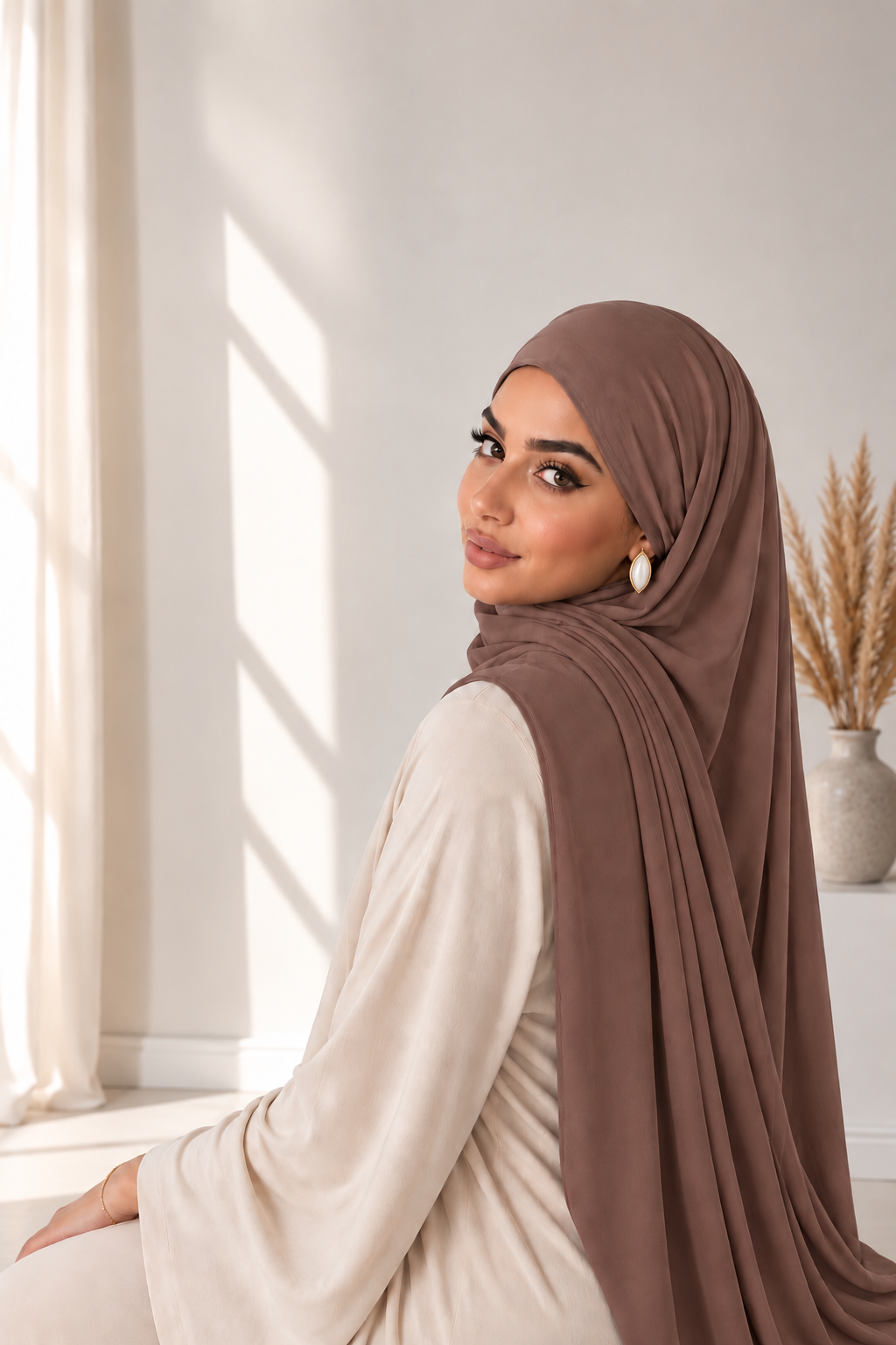 Jersey-Bambou Taupe,Noisette